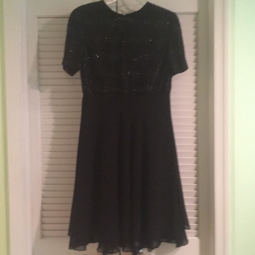 Black Beaded Cocktail Dress